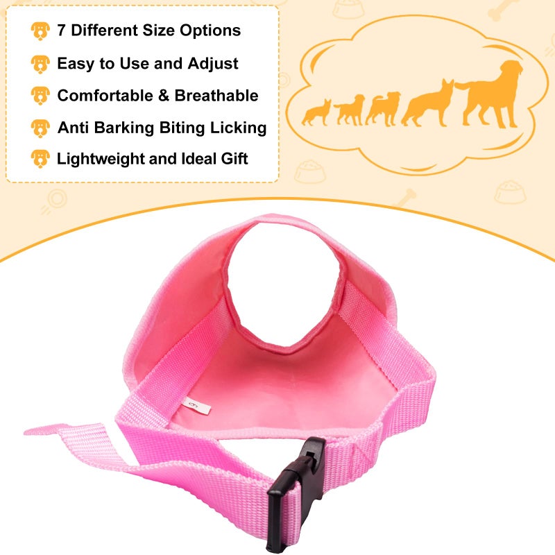 Coppthinktu Dog Muzzle Suit - 7PCS Adjustable Muzzles for Small, Medium & Large Dogs - Soft, Comfortable Mouth Cover for Long Snout - Image 3